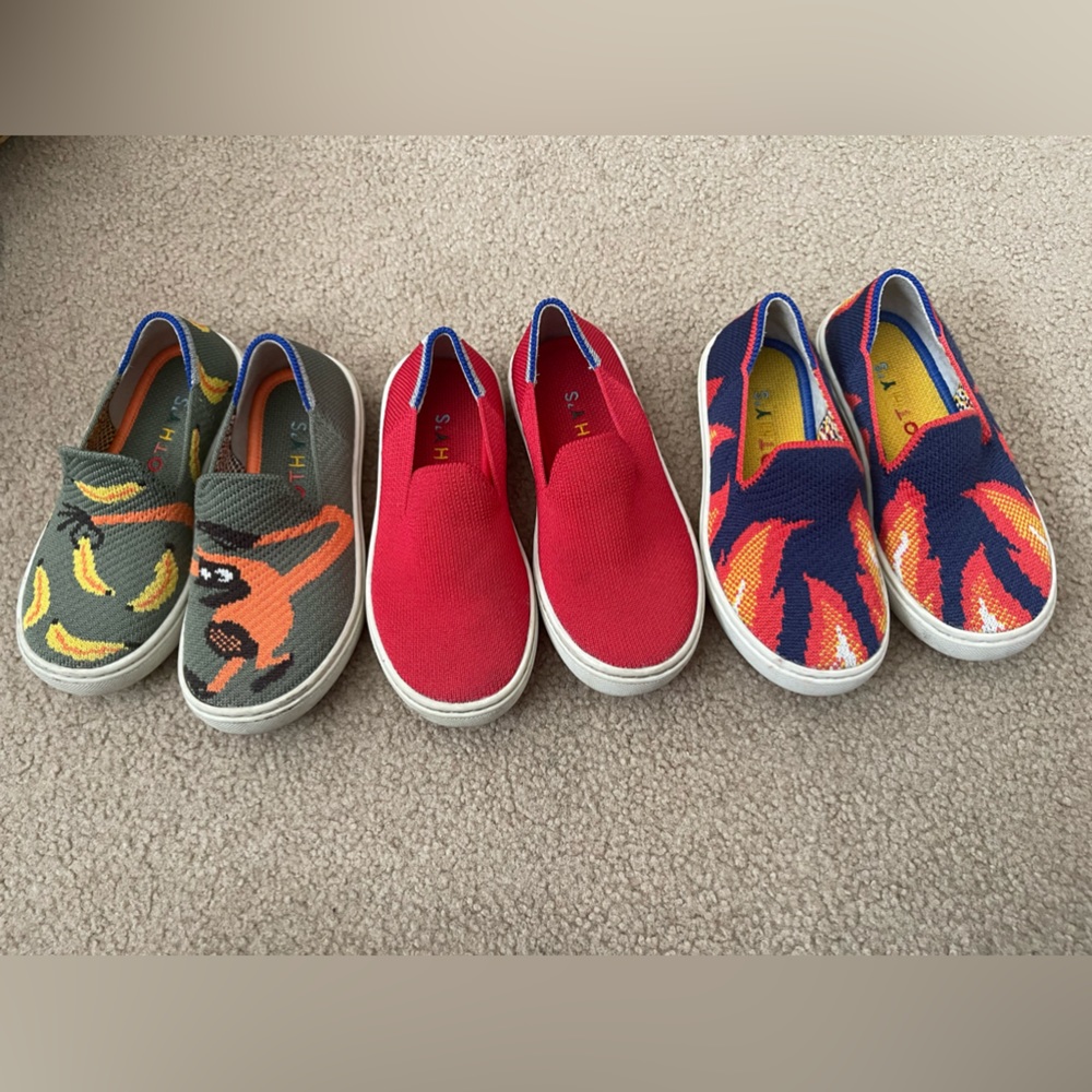 3 pair Rothy’s kids shoes